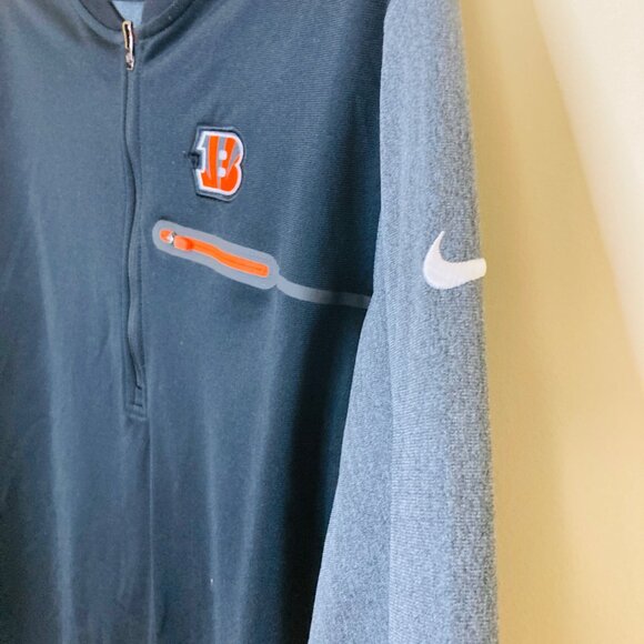 NFL Onfield Apparel Bengals Pullover Mens Medium Nike Dri-Fit Cincinnati - Picture 7 of 11